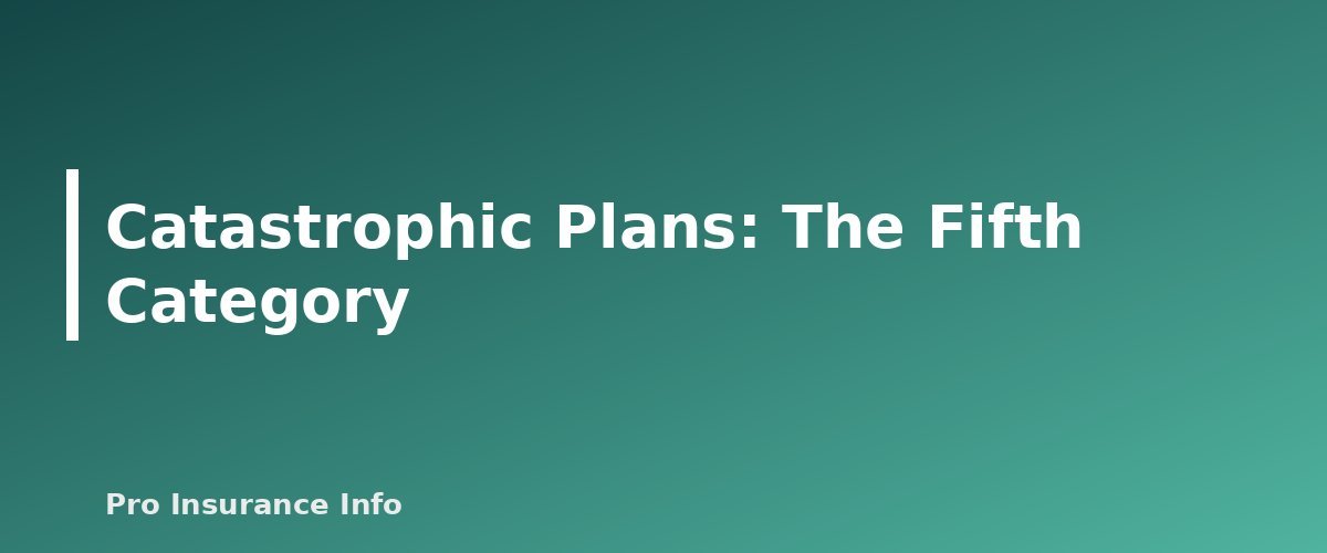 Catastrophic Plans: The Fifth Category - section banner for ACA Marketplace Bronze, Silver, Gold and Platinum Explained