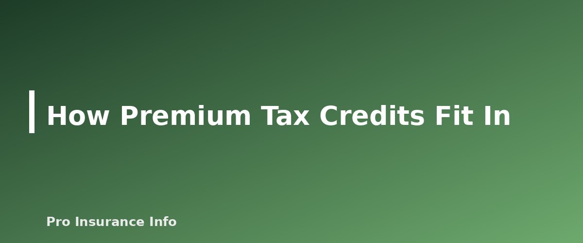 How Premium Tax Credits Fit In - section banner for ACA Marketplace Bronze, Silver, Gold and Platinum Explained