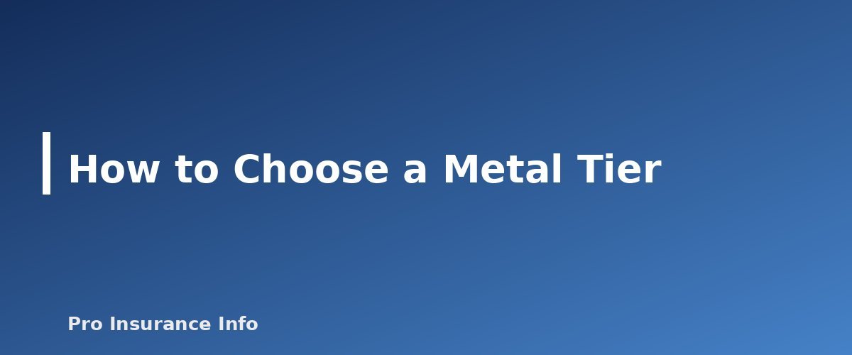 How to Choose a Metal Tier - section banner for ACA Marketplace Bronze, Silver, Gold and Platinum Explained