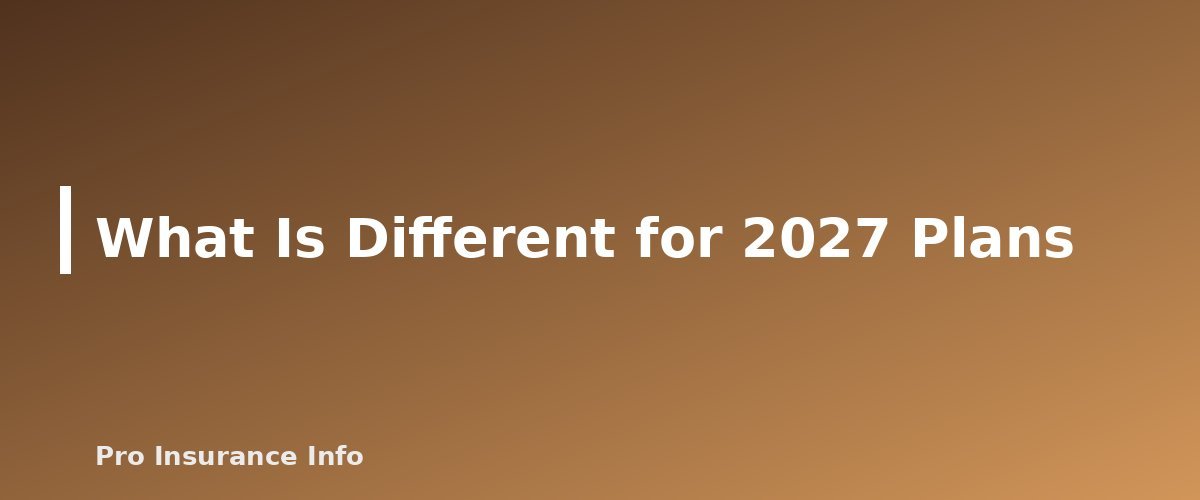 What Is Different for 2027 Plans - section banner for ACA Marketplace Bronze, Silver, Gold and Platinum Explained