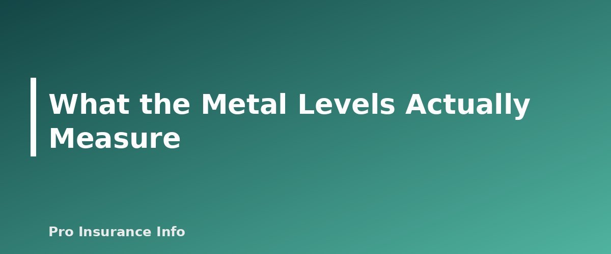 What the Metal Levels Actually Measure - section banner for ACA Marketplace Bronze, Silver, Gold and Platinum Explained