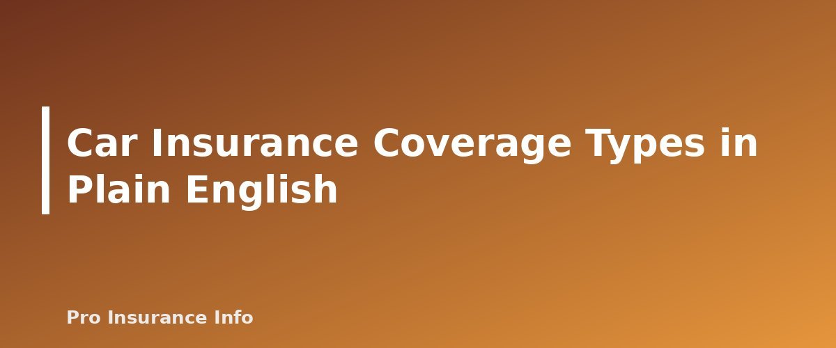 Car Insurance Coverage Types in Plain English - section banner for Car Insurance Guide