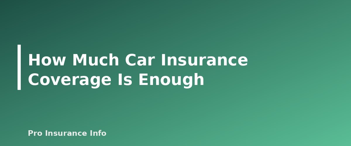 How Much Car Insurance Coverage Is Enough - section banner for Car Insurance Guide