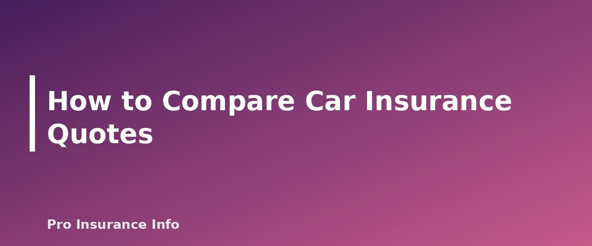 How to Compare Car Insurance Quotes - section banner for Car Insurance Guide