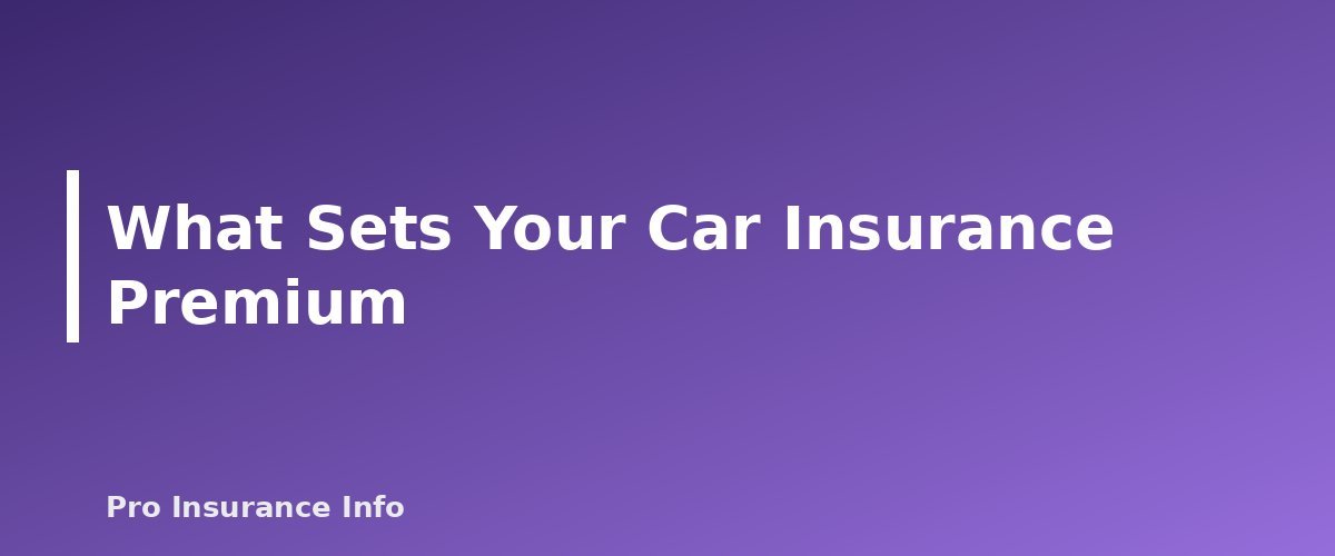 What Sets Your Car Insurance Premium - section banner for Car Insurance Guide