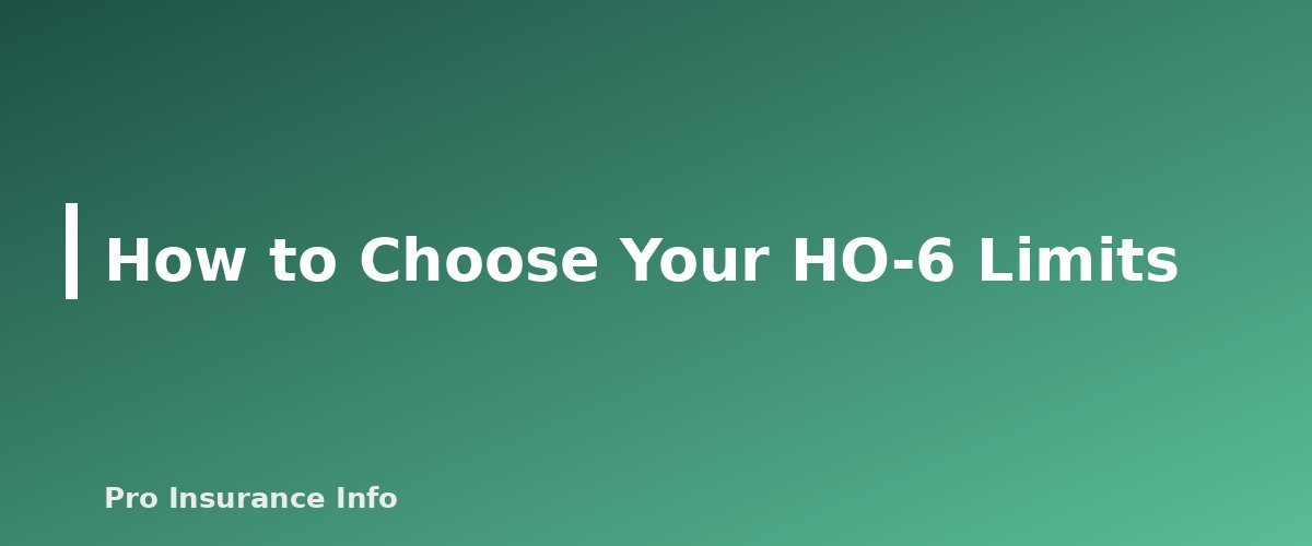 How to Choose Your HO-6 Limits - section banner for Condo Insurance (HO-6) Explained