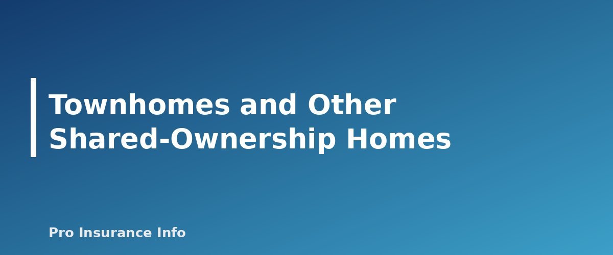 Townhomes and Other Shared-Ownership Homes - section banner for Condo Insurance (HO-6) Explained