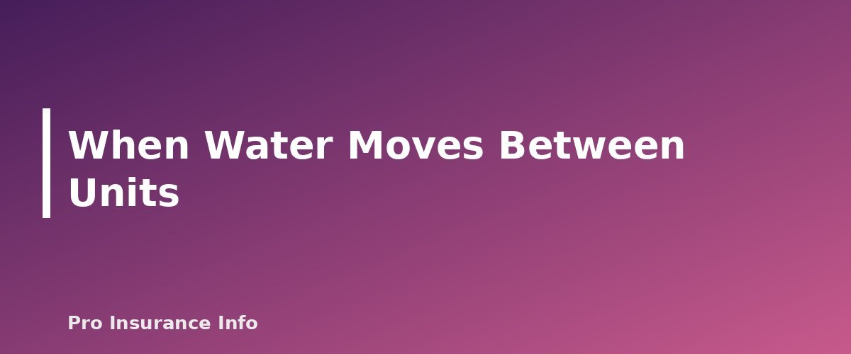 When Water Moves Between Units - section banner for Condo Insurance (HO-6) Explained