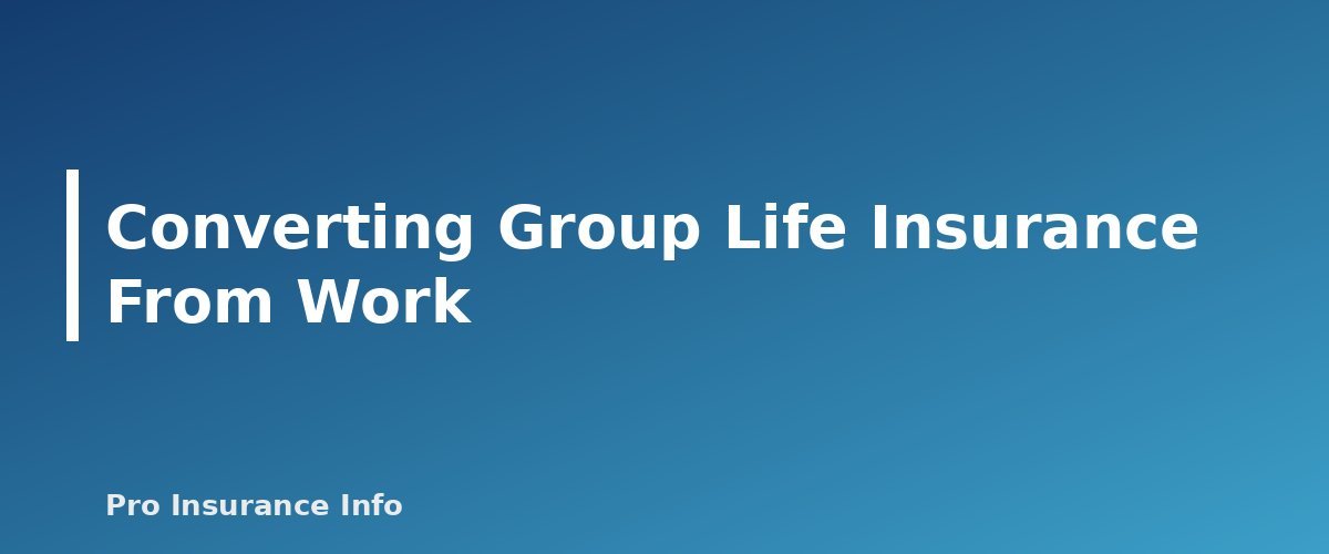 Converting Group Life Insurance From Work - section banner for Convertible Term Life Insurance