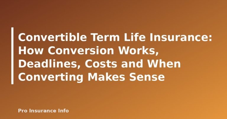 Convertible Term Life Insurance: How Conversion Works, Deadlines, Costs and When Converting Makes Sense - featured image