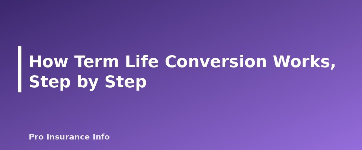 How Term Life Conversion Works, Step by Step - section banner for Convertible Term Life Insurance
