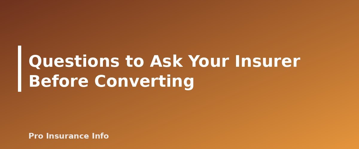 Questions to Ask Your Insurer Before Converting - section banner for Convertible Term Life Insurance