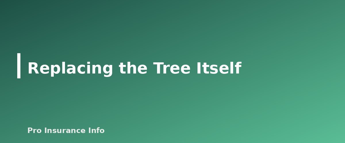 Replacing the Tree Itself - section banner for Does Homeowners Insurance Cover Fallen Trees? Damage, Removal Limits and Neighbor Disputes