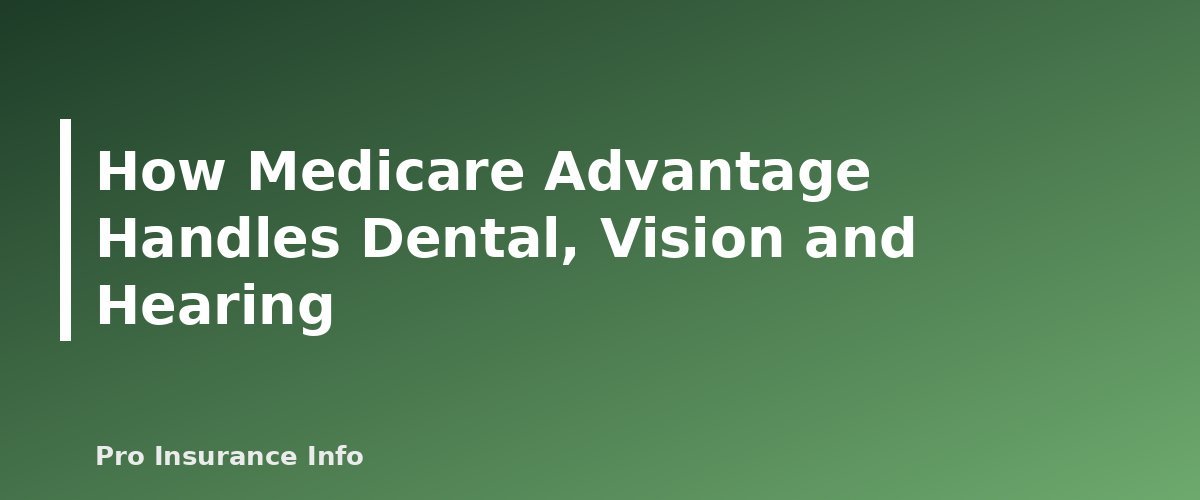 How Medicare Advantage Handles Dental, Vision and Hearing - section banner for Does Medicare Cover Dental, Vision and Hearing? What Original Medicare Pays For and Your Options