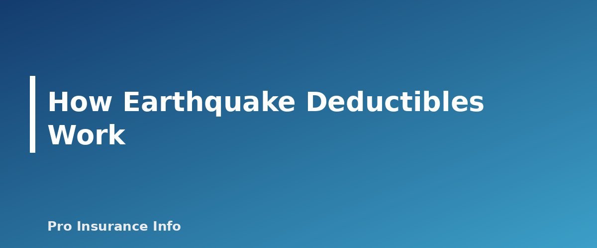 How Earthquake Deductibles Work - section banner for Earthquake Insurance Basics