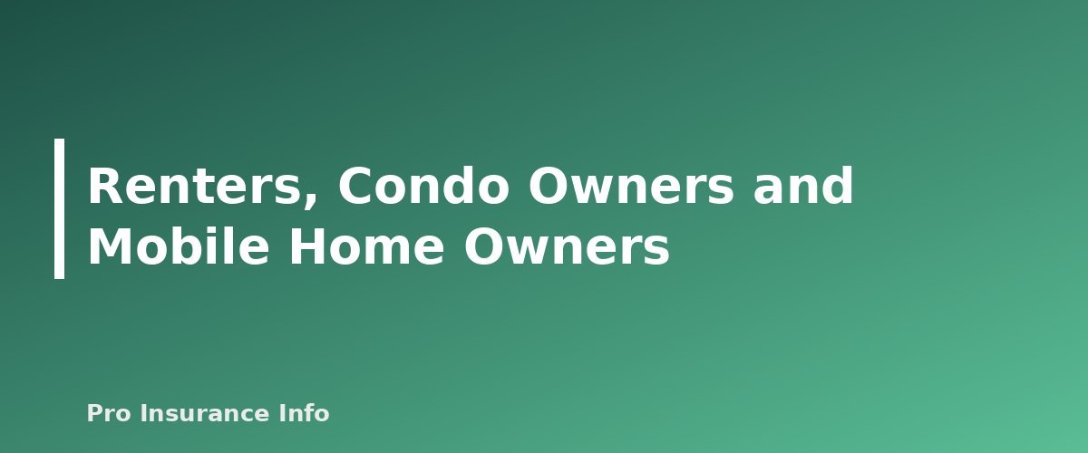Renters, Condo Owners and Mobile Home Owners - section banner for Earthquake Insurance Basics
