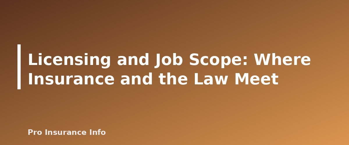 Licensing and Job Scope: Where Insurance and the Law Meet - illustration for Handyman Insurance: Coverage Basics, Licensing and Questions to Ask