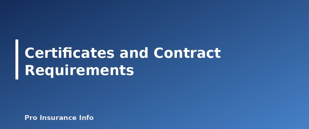 Certificates and Contract Requirements - illustration for Handyman Insurance: Coverage Basics, Licensing and Questions to Ask