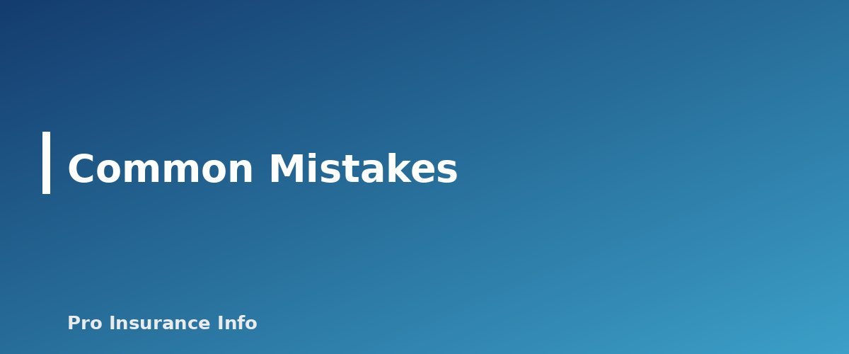 Common Mistakes - section banner for Health Insurance for the Self-Employed