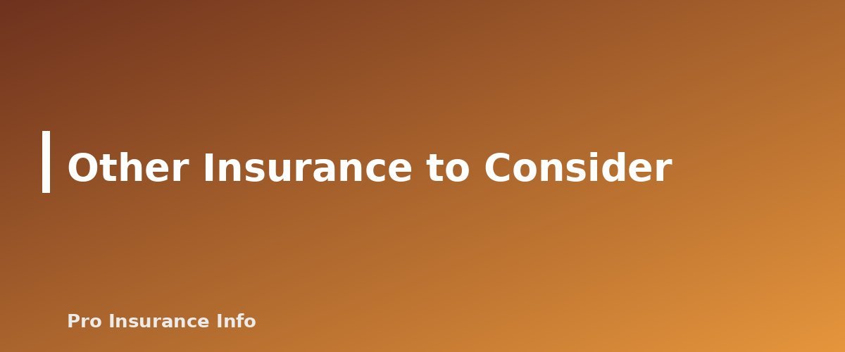 Other Insurance to Consider - section banner for Health Insurance for the Self-Employed