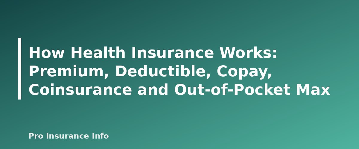 How Health Insurance Works: Premium, Deductible, Copay, Coinsurance and Out-of-Pocket Max - section banner for Health Insurance Guide