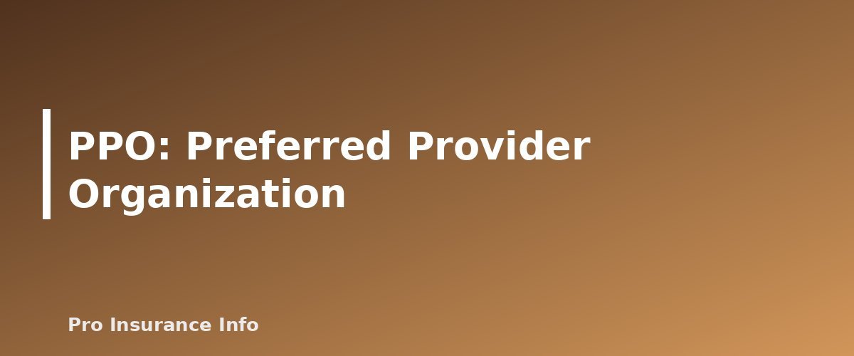 PPO: Preferred Provider Organization - section banner for HMO vs PPO vs EPO vs POS