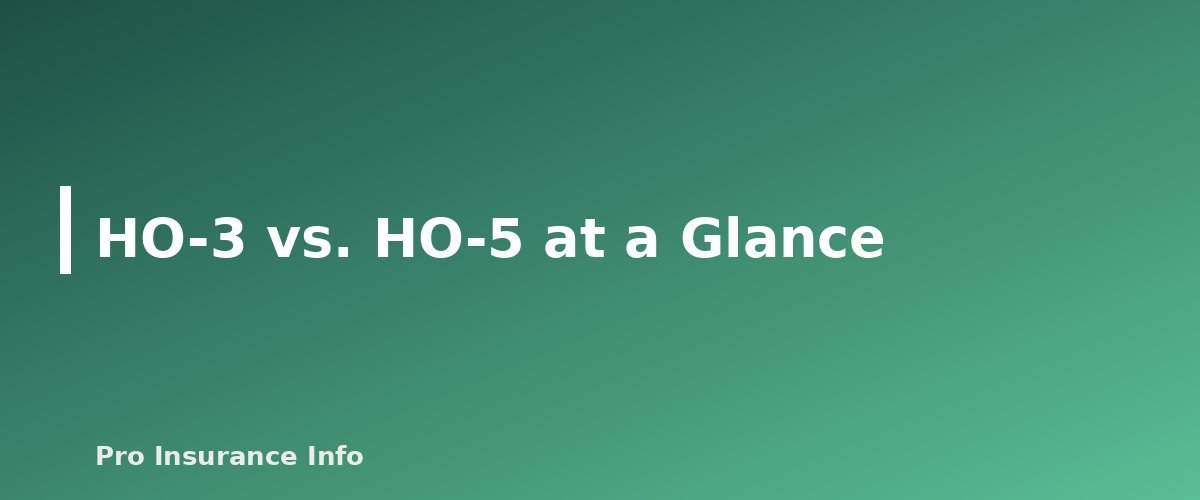 HO-3 vs. HO-5 at a Glance - section banner for HO-3 vs. HO-5 Homeowners Insurance