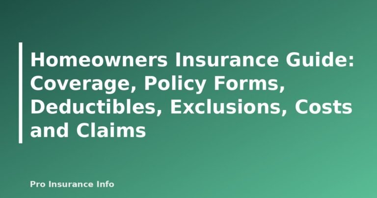 Homeowners Insurance Guide: Coverage, Policy Forms, Deductibles, Exclusions, Costs and Claims - featured image