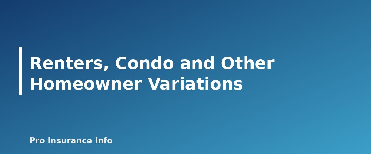 Renters, Condo and Other Homeowner Variations - section banner for Homeowners Insurance Guide
