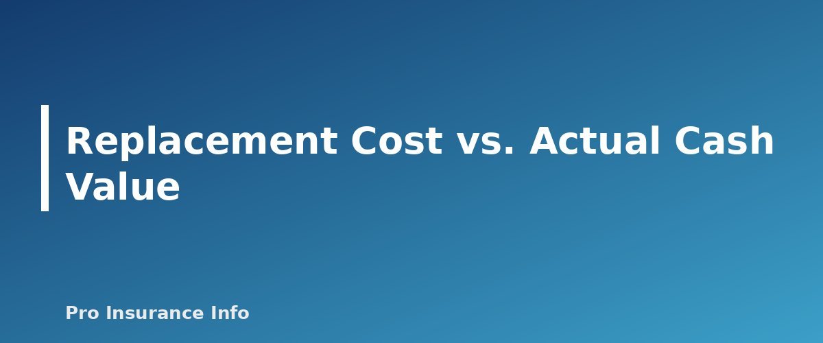Replacement Cost vs. Actual Cash Value - section banner for Homeowners Insurance Guide