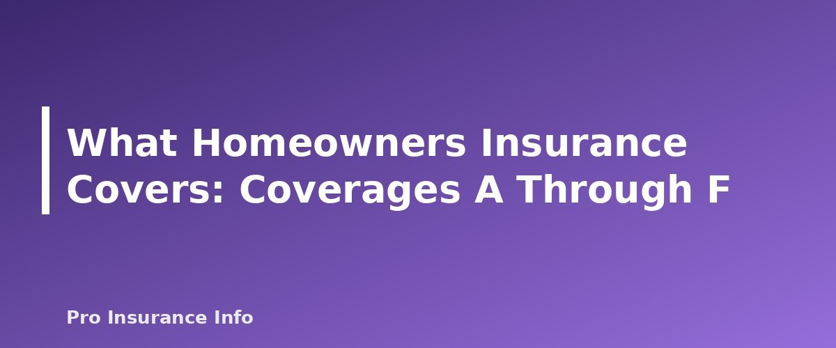 What Homeowners Insurance Covers: Coverages A Through F - section banner for Homeowners Insurance Guide