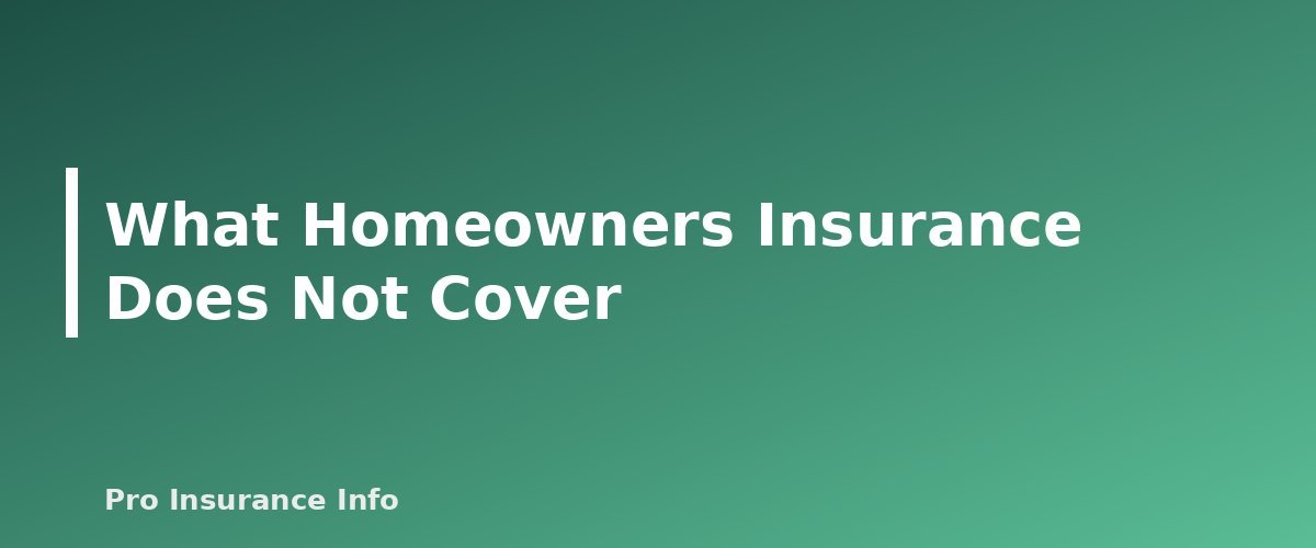 What Homeowners Insurance Does Not Cover - section banner for Homeowners Insurance Guide