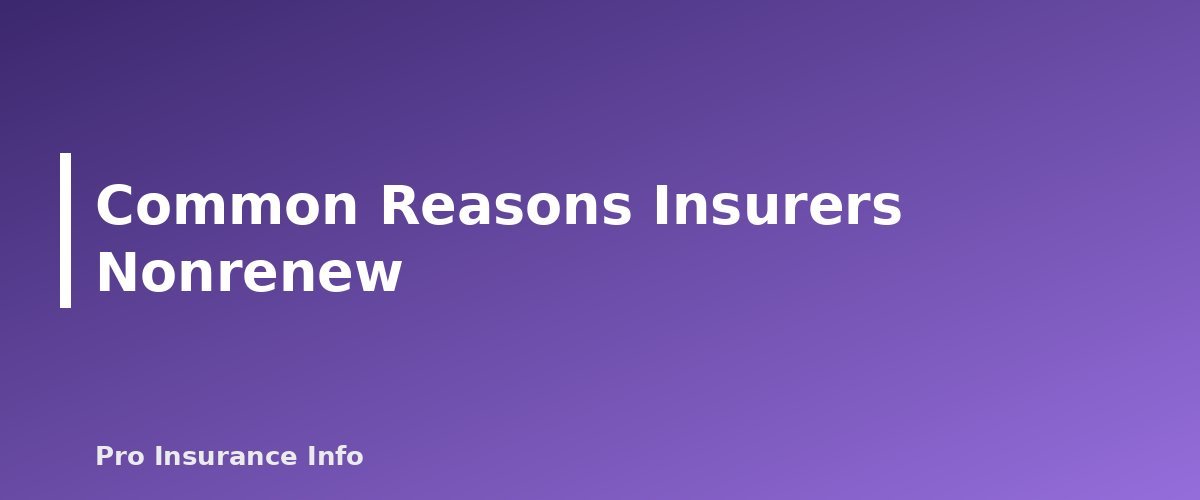 Common Reasons Insurers Nonrenew - section banner for Homeowners Insurance Nonrenewal