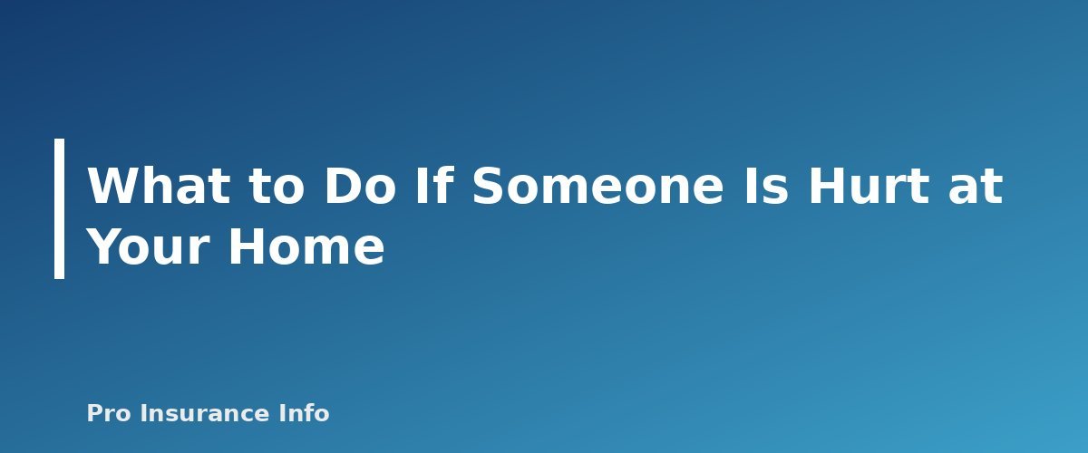 What to Do If Someone Is Hurt at Your Home - section banner for Homeowners Liability Coverage Explained