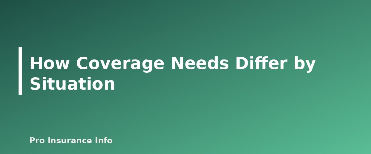 How Coverage Needs Differ by Situation - section banner for How Much Car Insurance Do You Need? State Minimums vs. Smart Limits, With a Coverage Worksheet