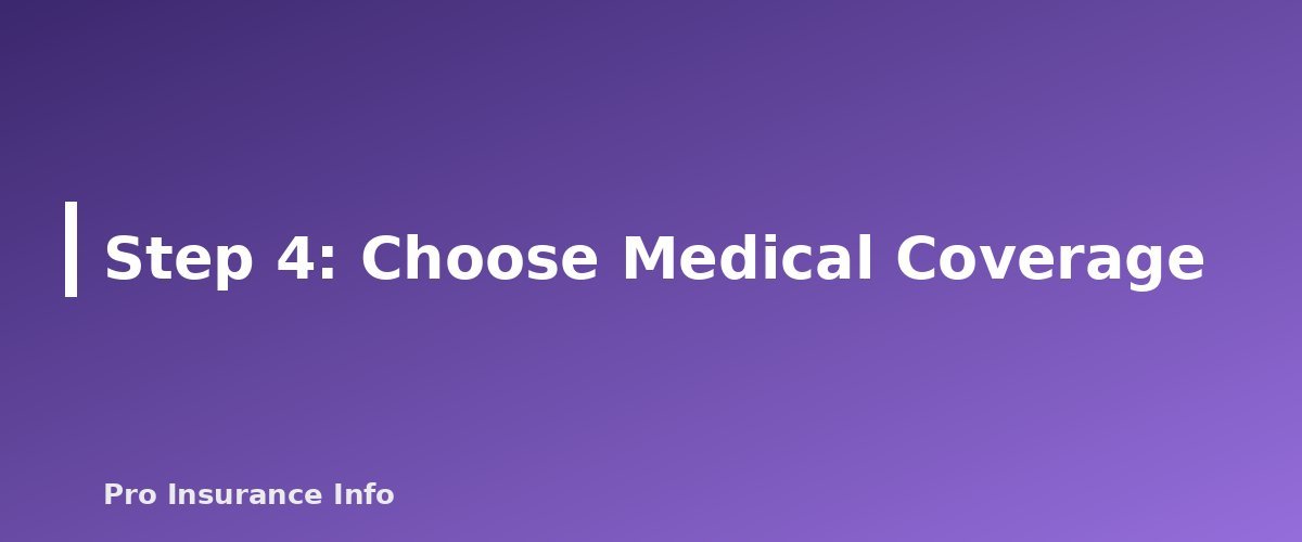 Step 4: Choose Medical Coverage - section banner for How Much Car Insurance Do You Need? State Minimums vs. Smart Limits, With a Coverage Worksheet