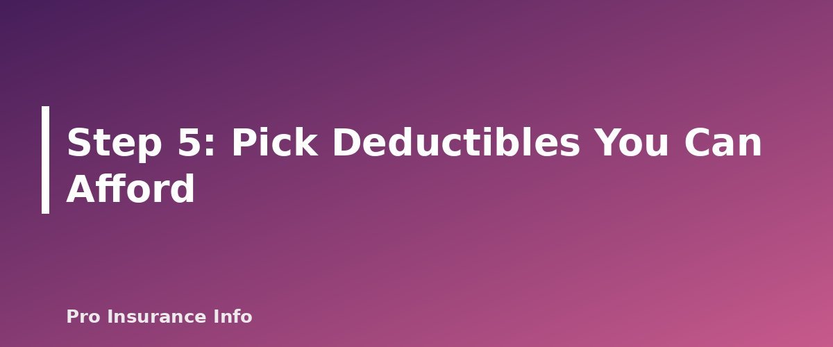 Step 5: Pick Deductibles You Can Afford - section banner for How Much Car Insurance Do You Need? State Minimums vs. Smart Limits, With a Coverage Worksheet