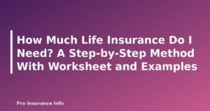 How Much Life Insurance Do I Need? A Step-by-Step Method With Worksheet and Examples - featured image