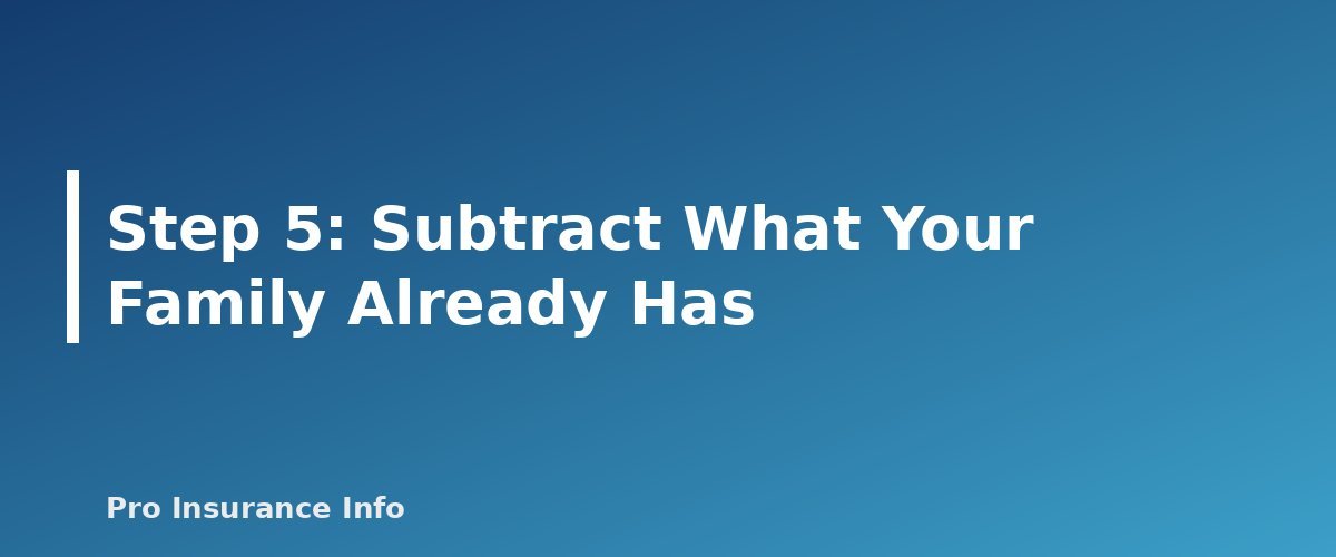 Step 5: Subtract What Your Family Already Has - section banner for How Much Life Insurance Do I Need? A Step-by-Step Method With Worksheet and Examples