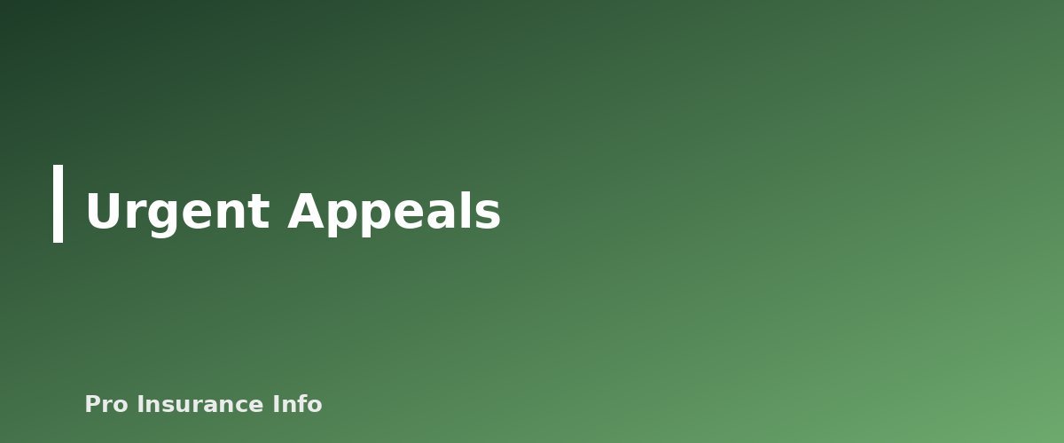 Urgent Appeals - section banner for How to Appeal a Denied Health Insurance Claim
