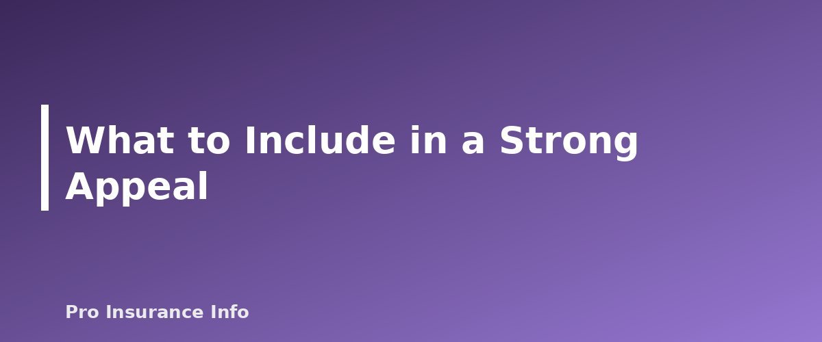 What to Include in a Strong Appeal - section banner for How to Appeal a Denied Health Insurance Claim