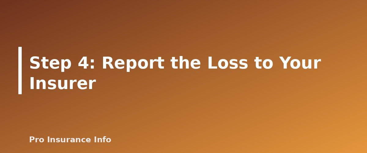 Step 4: Report the Loss to Your Insurer - section banner for How to File a Homeowners Insurance Claim