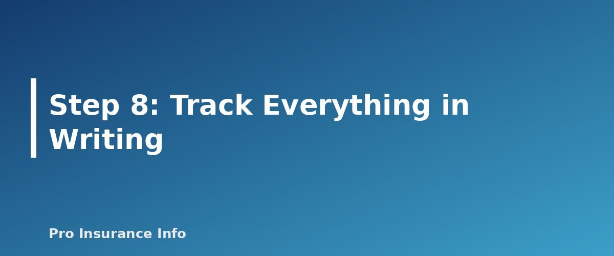 Step 8: Track Everything in Writing - section banner for How to File a Homeowners Insurance Claim