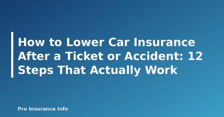 How to Lower Car Insurance After a Ticket or Accident: 12 Steps That Actually Work - featured image