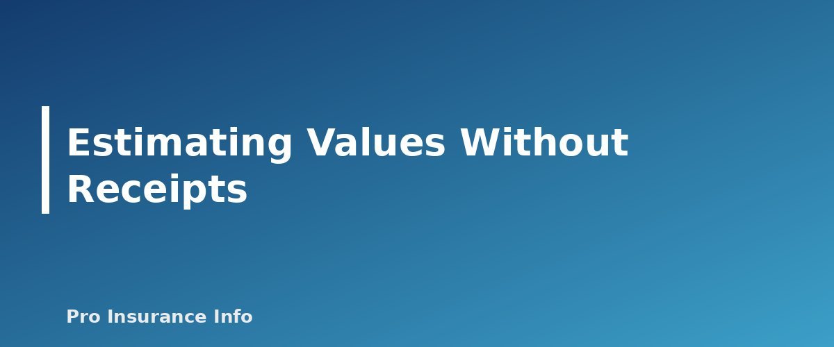 Estimating Values Without Receipts - section banner for How to Make a Home Inventory for Insurance