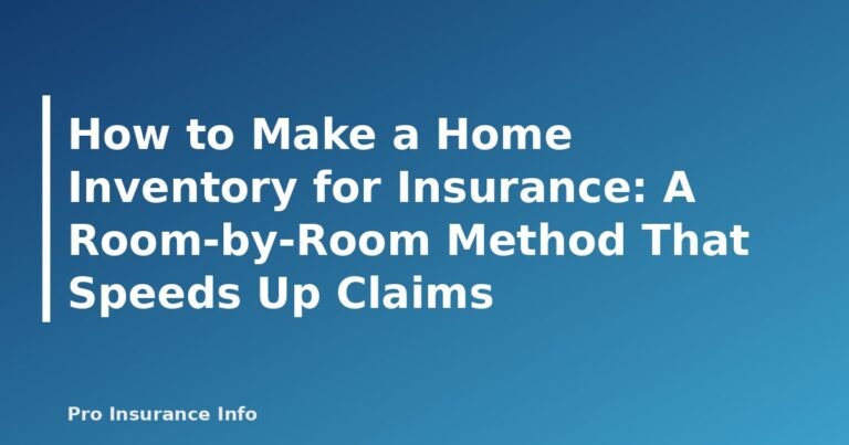 How to Make a Home Inventory for Insurance: A Room-by-Room Method That Speeds Up Claims - featured image