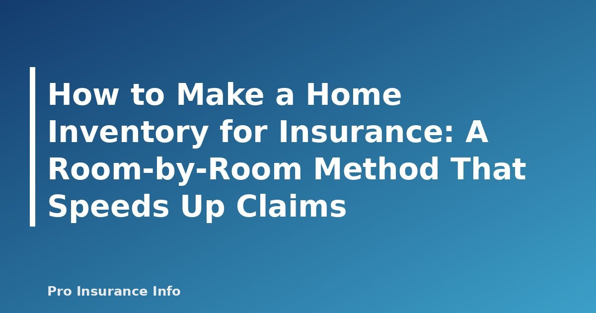 How to Make a Home Inventory for Insurance: A Room-by-Room Method That Speeds Up Claims - featured image