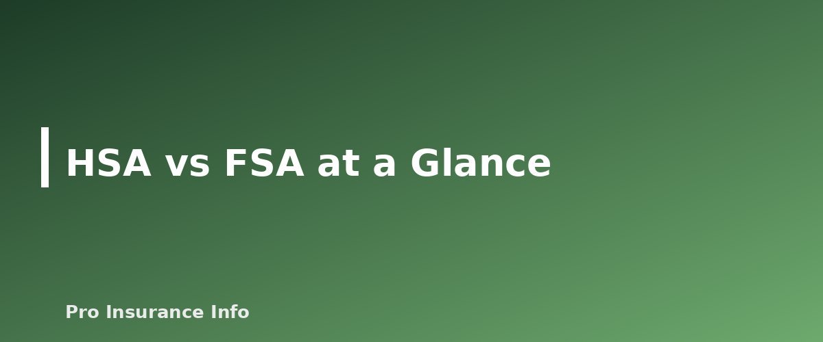 HSA vs FSA at a Glance - section banner for HSA vs FSA