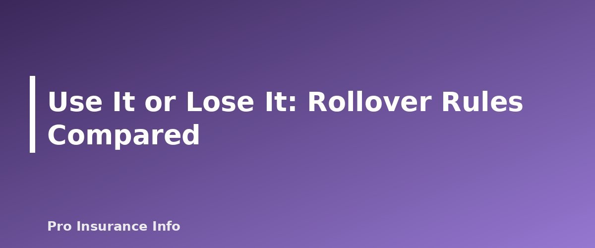 Use It or Lose It: Rollover Rules Compared - section banner for HSA vs FSA