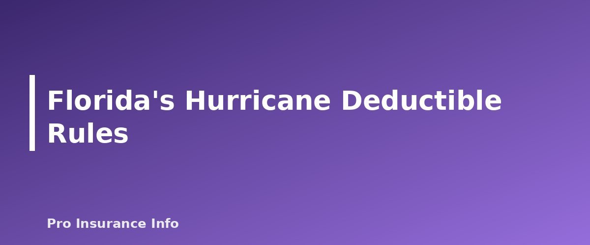Florida's Hurricane Deductible Rules - section banner for Hurricane and Wind/Hail Deductibles Explained